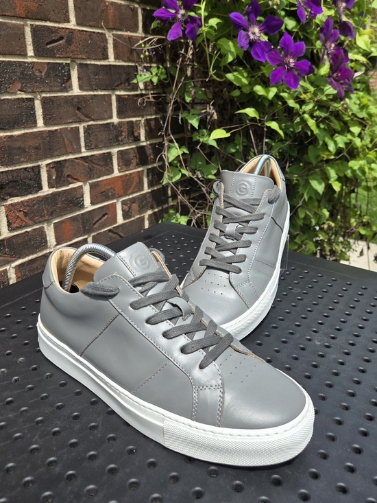 Greats Other - GREATS Brooklyn Royale Men's Grey Leather Sneakers Size 9 US/42 EU Made In Italy